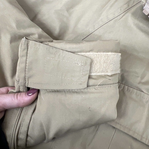 Vintage Woolrich Jacket Mens Large Long Beige Puffer Lined Parka Made in USA FS - Picture 10 of 10
